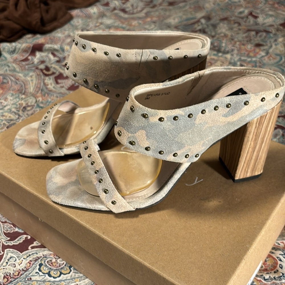 Suede Camo Slides